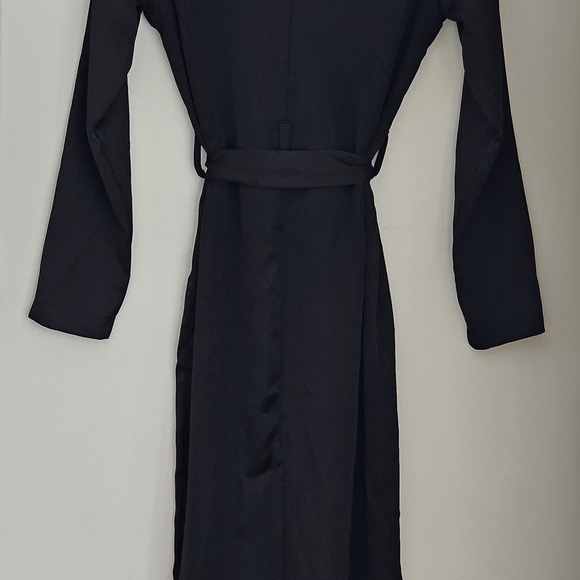 Room Service Black Satin Robe - Picture 3 of 8